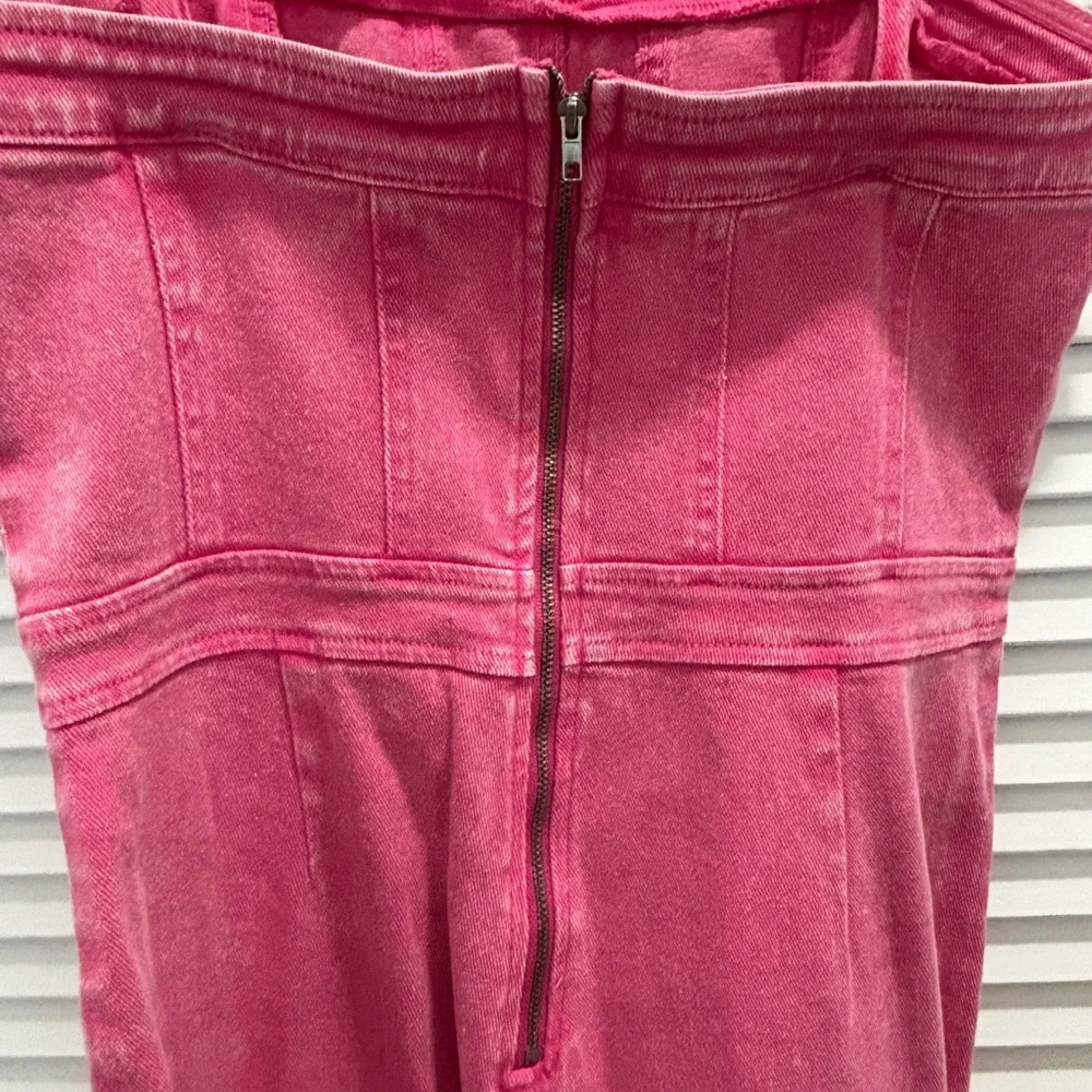 Vici Vibrant Pink Denim Jumpsuit - Picture 10 of 10